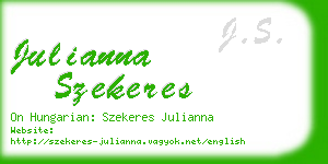 julianna szekeres business card
